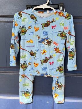 Light Blue Teenage Mutant Ninja Turtles Kids Pajama Set